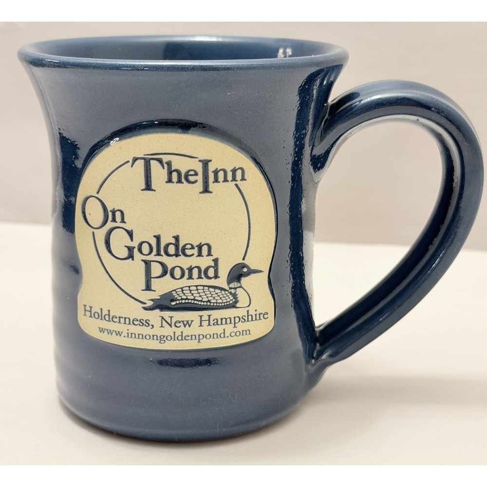 Deneen Pottery Mug Cup Loon On Golden Pond Blue Lodge NH USA Lake House Gift US